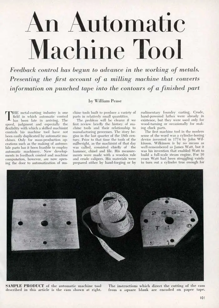 An Automatic Machine Tool