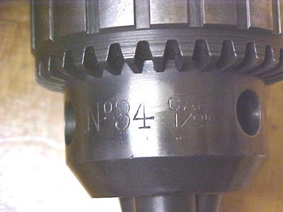 manufacturer reference number of chuck key